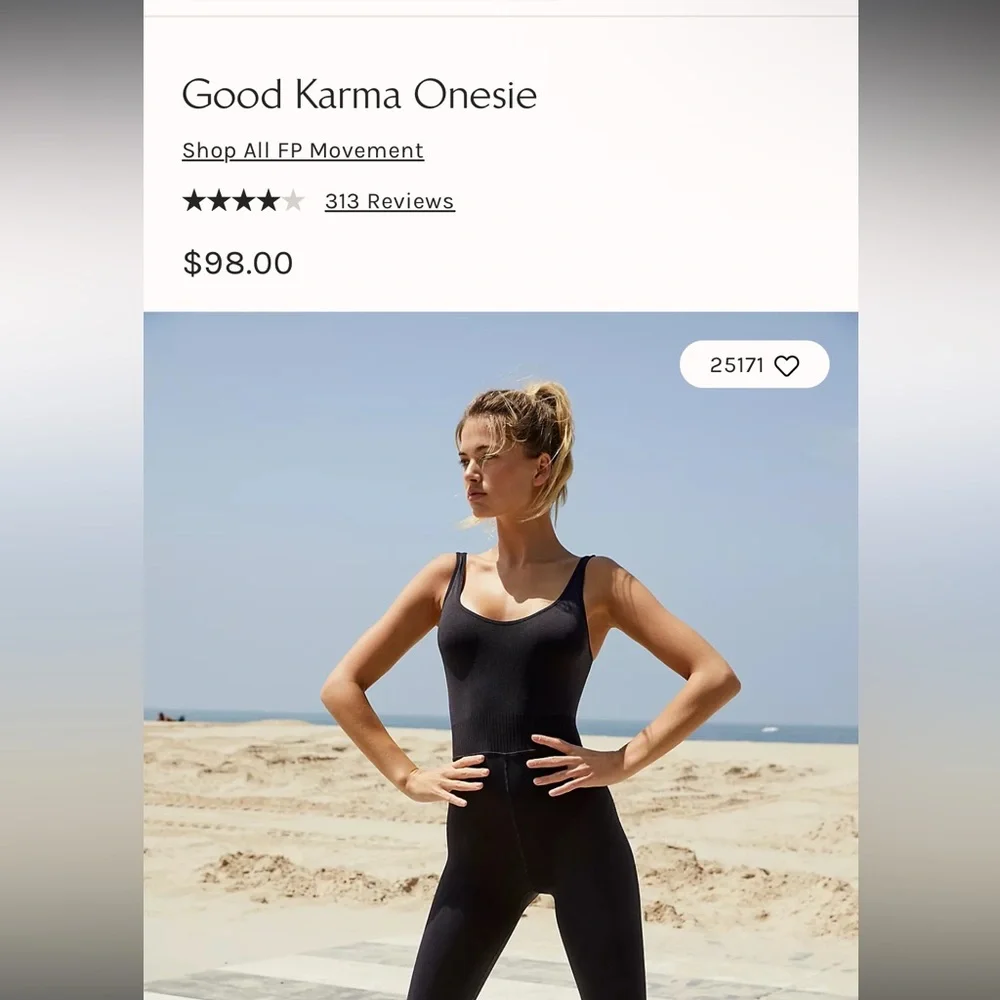 NWOT FP Movement Good Karma Onesie Size M/L - Picture 4 of 14